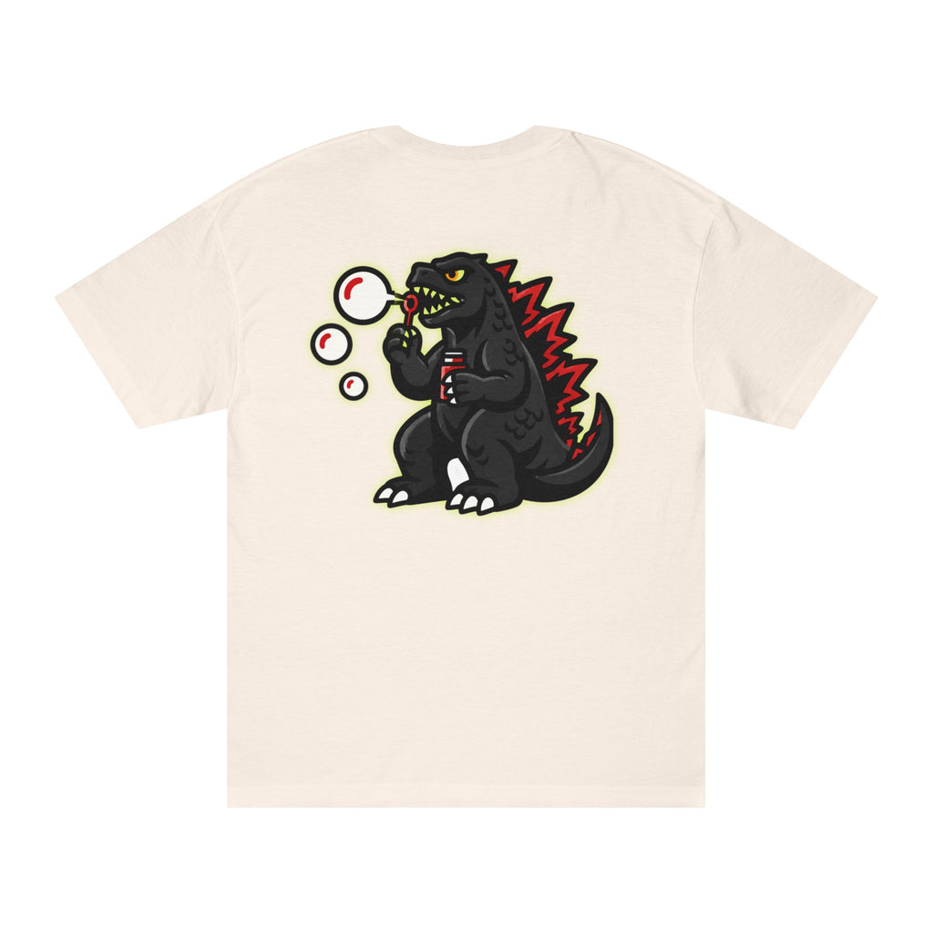 Cute Godzilla Bubble Shirt, Kaiju Pocket Tee, Funny Monster T-Shirt, Japanese Monster Graphic Tee, Anime Inspired Gift, Unisex Tee