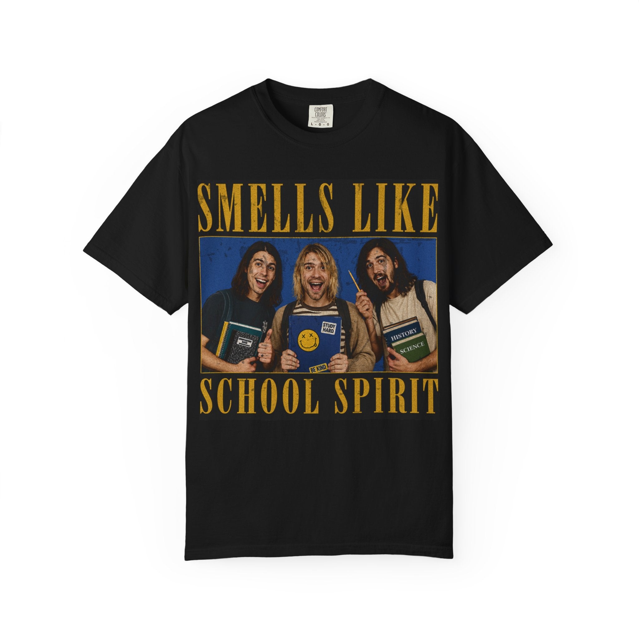 Back to School Shirt "Smells Like School Spirit" Funny 90s Grunge Tee, Retro Student Shirt, Teacher Gift, Vintage School Graphic Tee