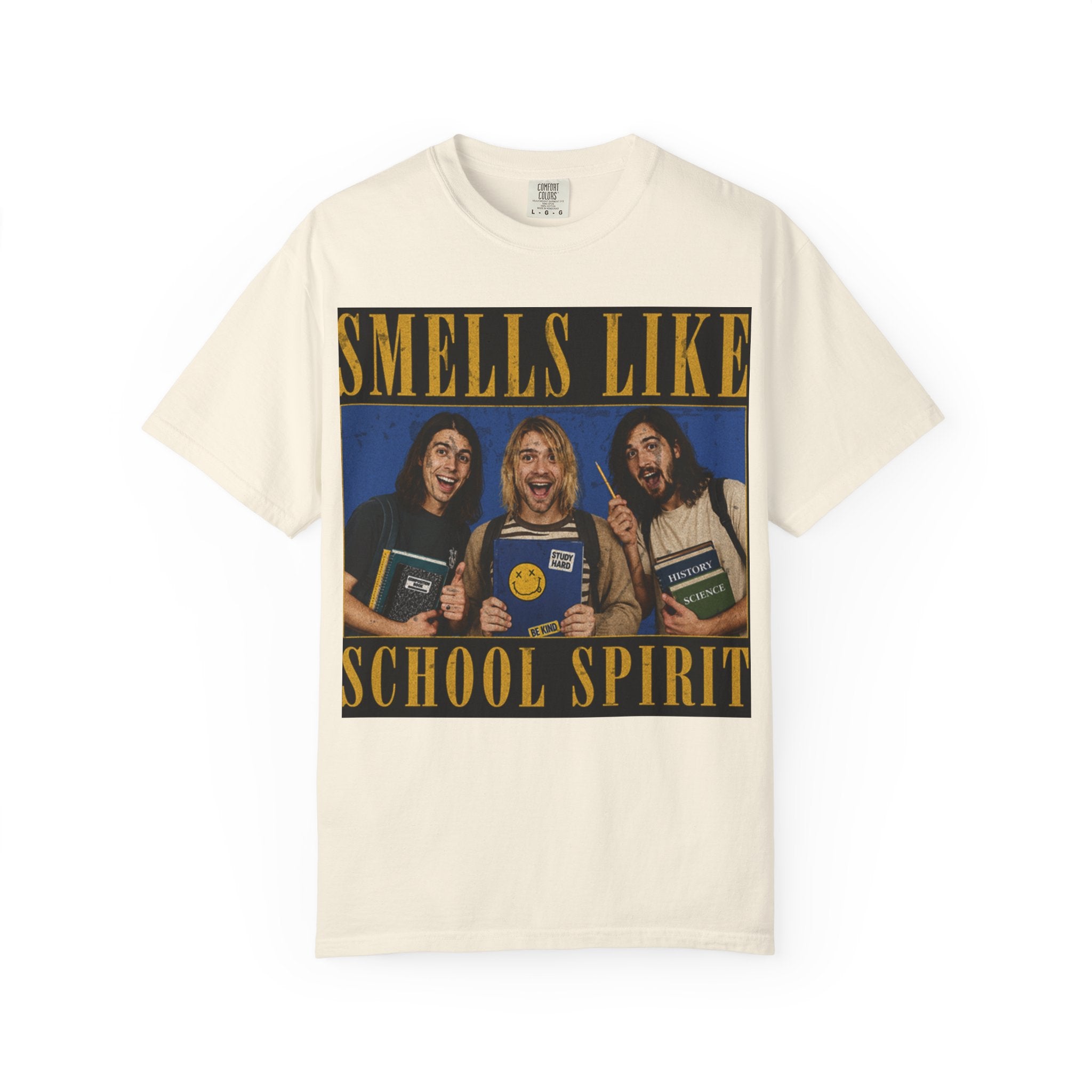 Back to School Shirt "Smells Like School Spirit" Funny 90s Grunge Tee, Retro Student Shirt, Teacher Gift, Vintage School Graphic Tee