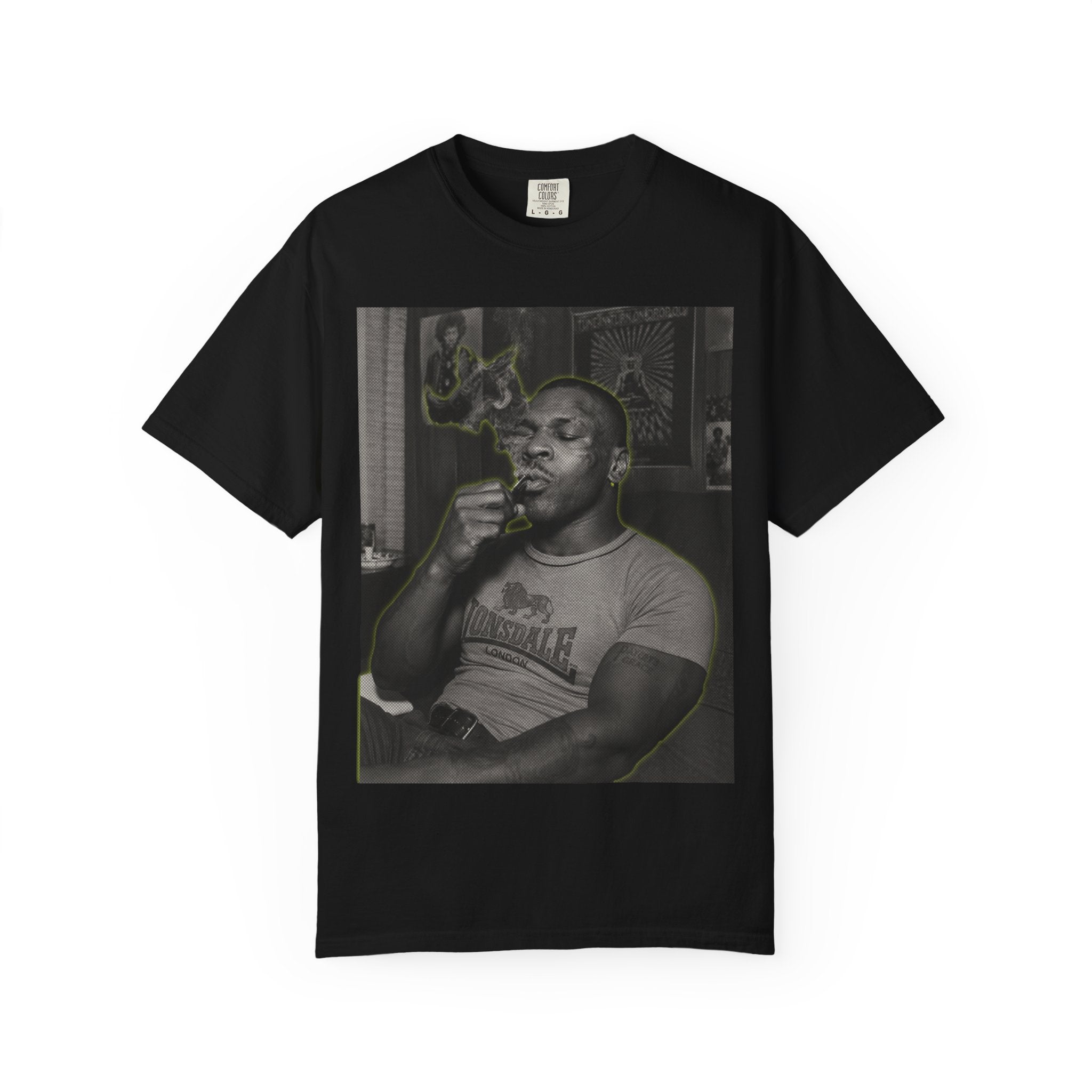 Photo, Psychedelic Boxer Vintage Graphic Tee, Black & White Streetwear Shirt, Trippy Fighter Art, Retro 90s Grunge Comfort Colors Tee