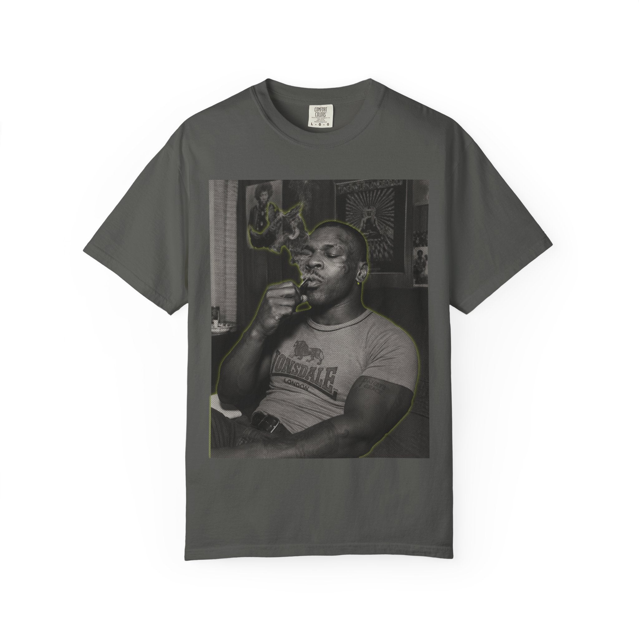 Photo, Psychedelic Boxer Vintage Graphic Tee, Black & White Streetwear Shirt, Trippy Fighter Art, Retro 90s Grunge Comfort Colors Tee