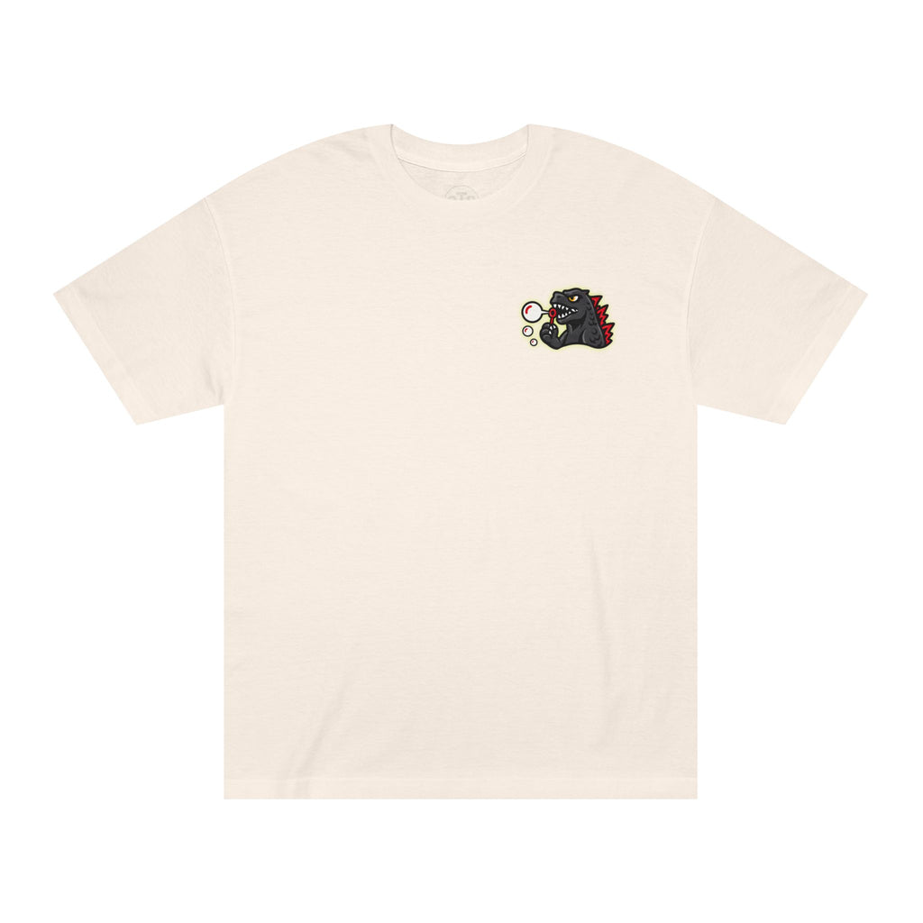 Cute Godzilla Bubble Shirt, Kaiju Pocket Tee, Funny Monster T-Shirt, Japanese Monster Graphic Tee, Anime Inspired Gift, Unisex Tee