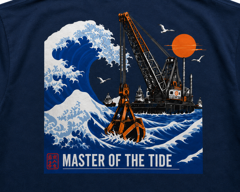 Dredging Shirt, Master of the Tide Tee, Clamshell Dredge Shirt, Marine Construction Gift, Dredge Operator T-Shirt