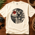 Sumo Surfer Cowboy T-Shirt, Funny Hawaii Surf Tee, Vintage Japanese Style Graphic Shirt, Yakuza Beach Western Streetwear
