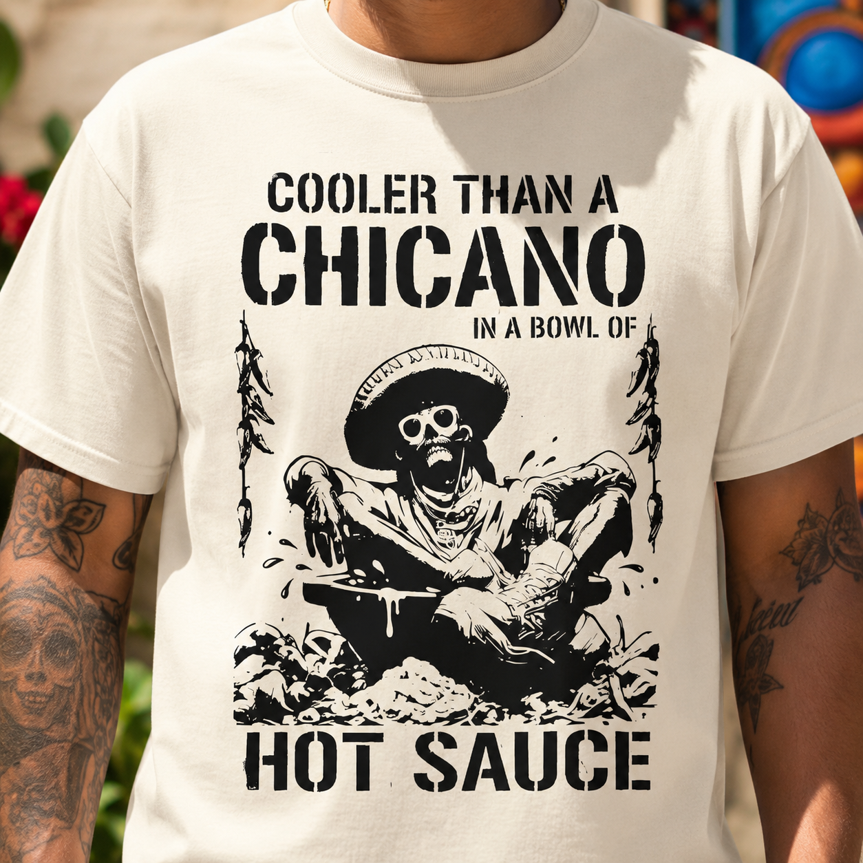 Funny Chicano Shirt, Cooler Than a Chicano in a Bowl of Hot Sauce Tee, Mexican Humor Shirt, Latino Graphic Comfort Colors Tee