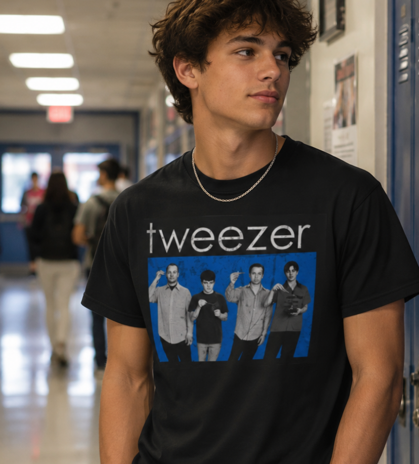 Funny Tweezer Shirt "Tweezer" Retro Music Parody Tee, 90s Alternative Graphic Shirt, Barber Gift, Esthetician Gift, Comfort Colors