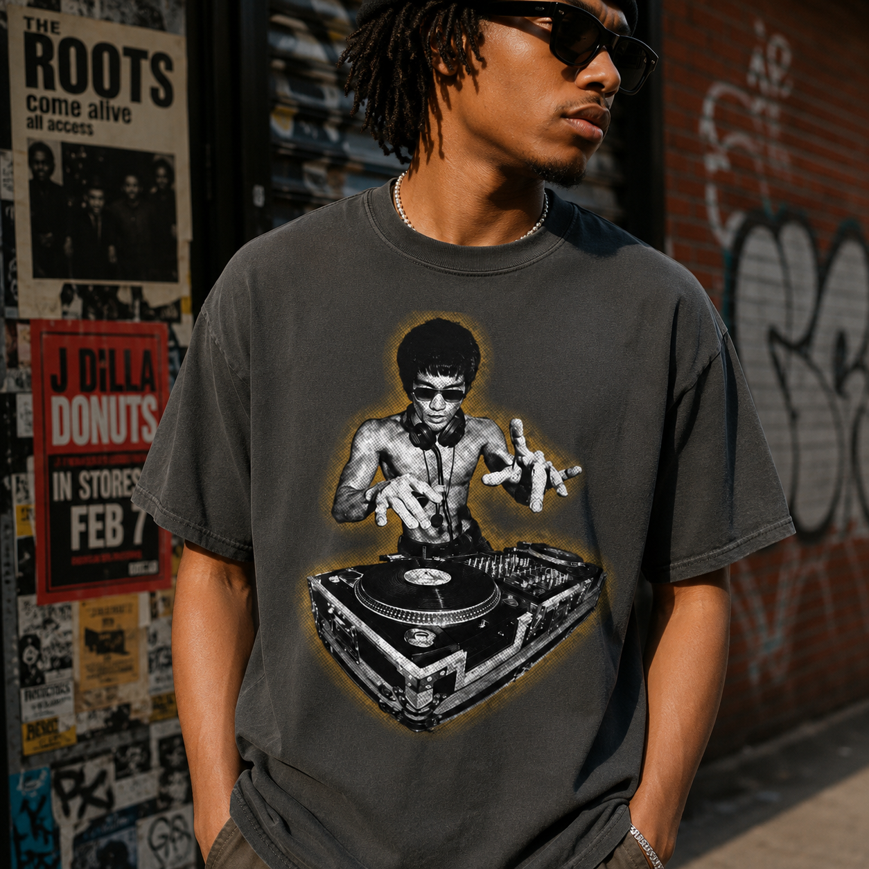 Hip Hop DJ Shirt, Turntable Graphic Tee, Vinyl Record T-Shirt, Music Producer Gift, Streetwear Graphic Tee, Comfort Colors
