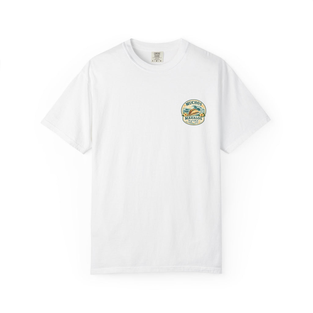 Mahaloes Surf Taco T-Shirt | "Muchos Mahalos" Hawaiian Surf & Tacos Graphic Tee