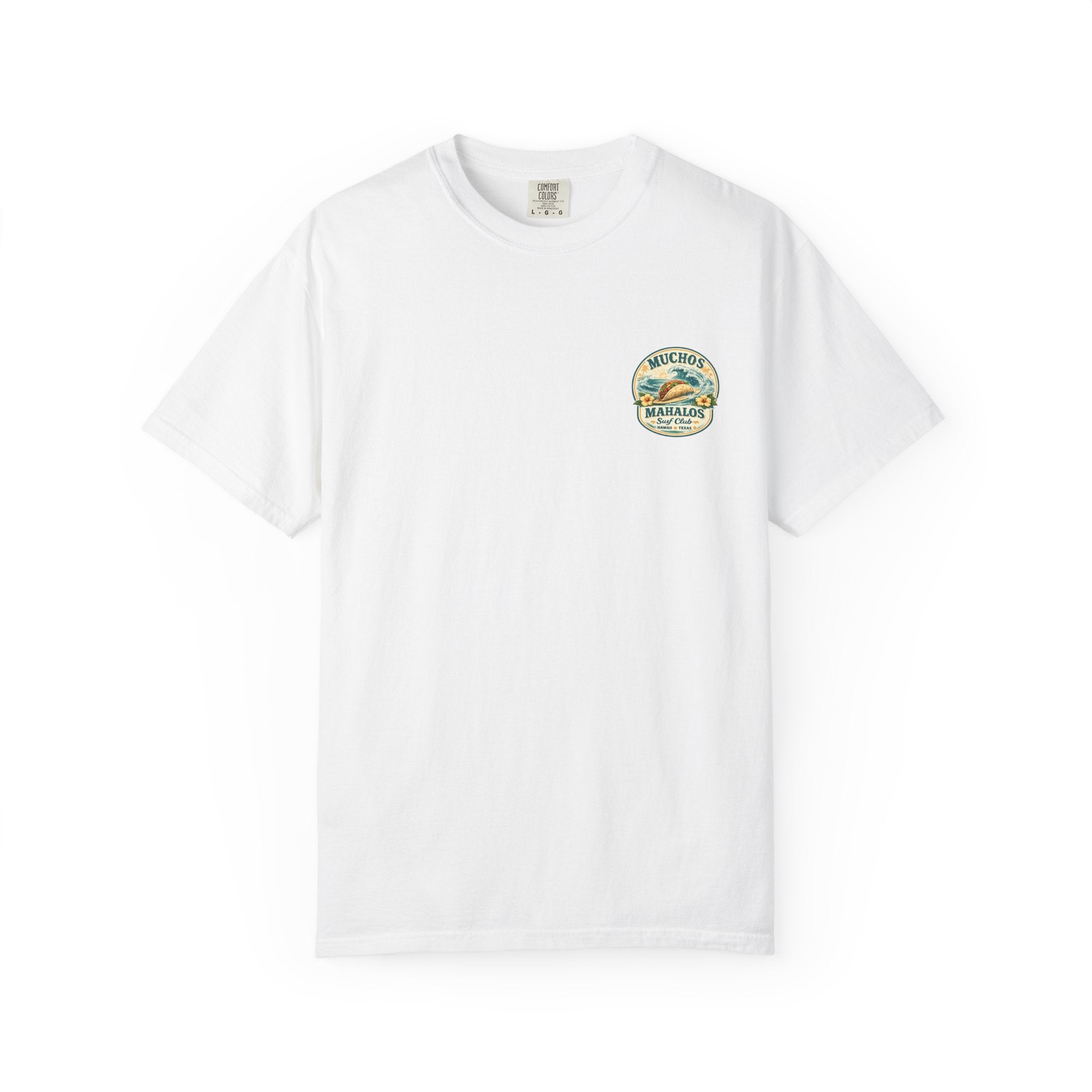 Mahaloes Surf Taco T-Shirt | "Muchos Mahalos" Hawaiian Surf & Tacos Graphic Tee