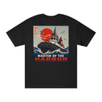Tugboat Shirt | Master of the Harbor Tee | Japanese Maritime Art T-Shirt | Harbor Captain Gift | Tug Boat Crew Back Print Shirt