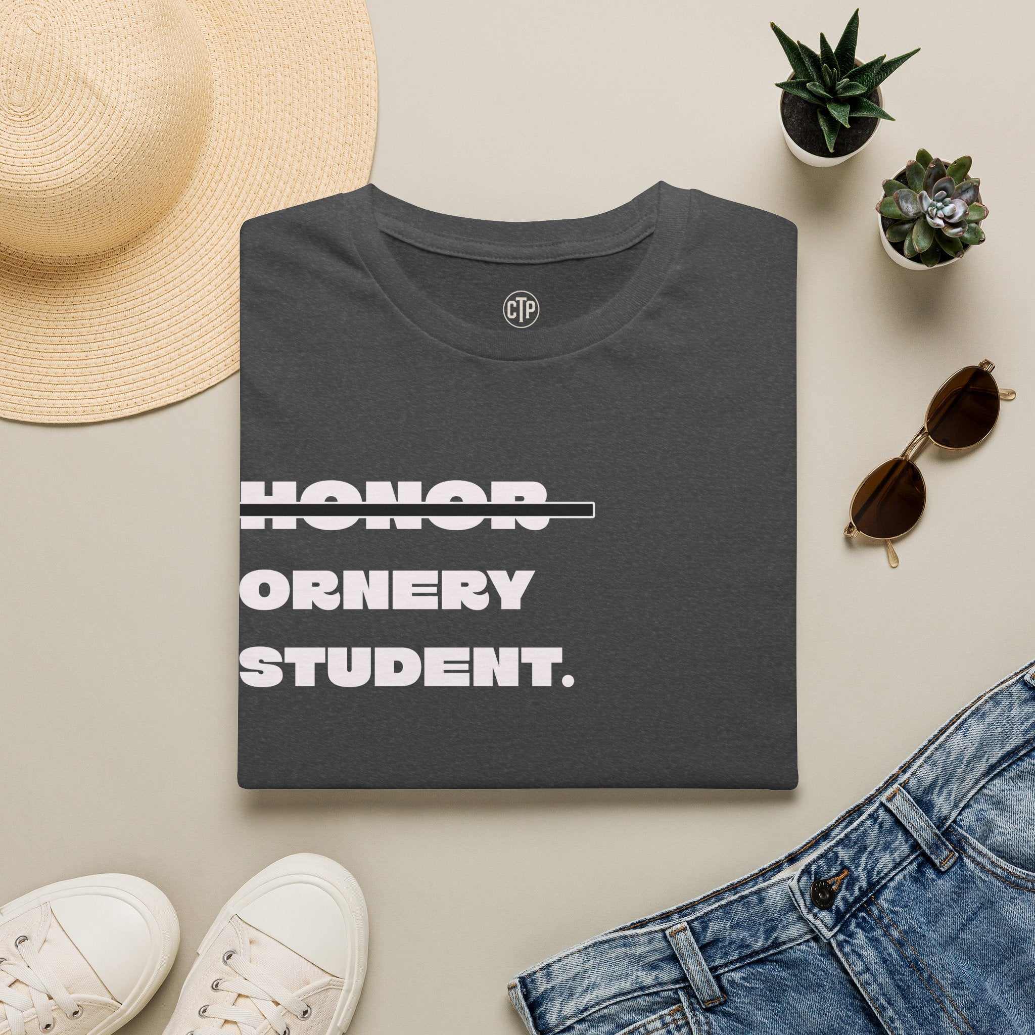Ornery Student Shirt, Funny Back to School T-Shirt, Not Honor Student Tee, Middle School Humor, High School Student Gift, Gildan 64000