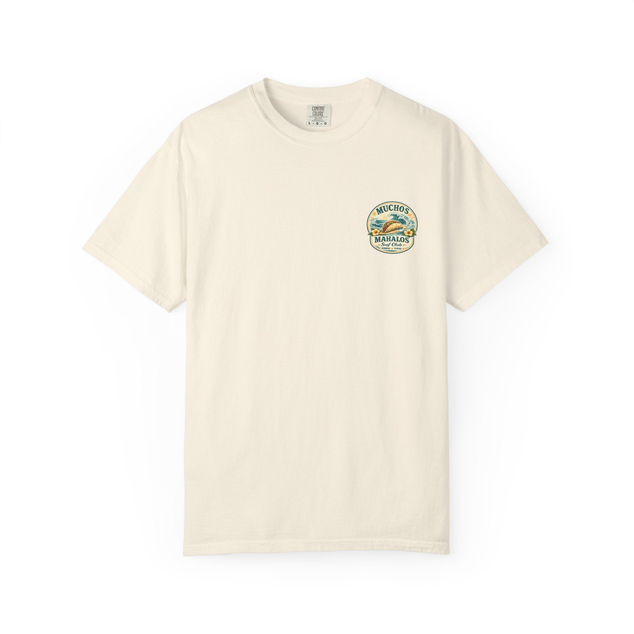 Mahaloes Surf Taco T-Shirt | "Muchos Mahalos" Hawaiian Surf & Tacos Graphic Tee