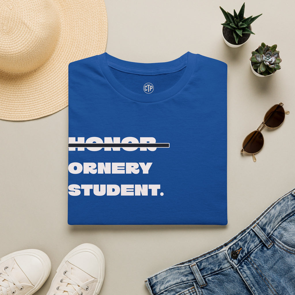Ornery Student Shirt, Funny Back to School T-Shirt, Not Honor Student Tee, Middle School Humor, High School Student Gift, Gildan 64000