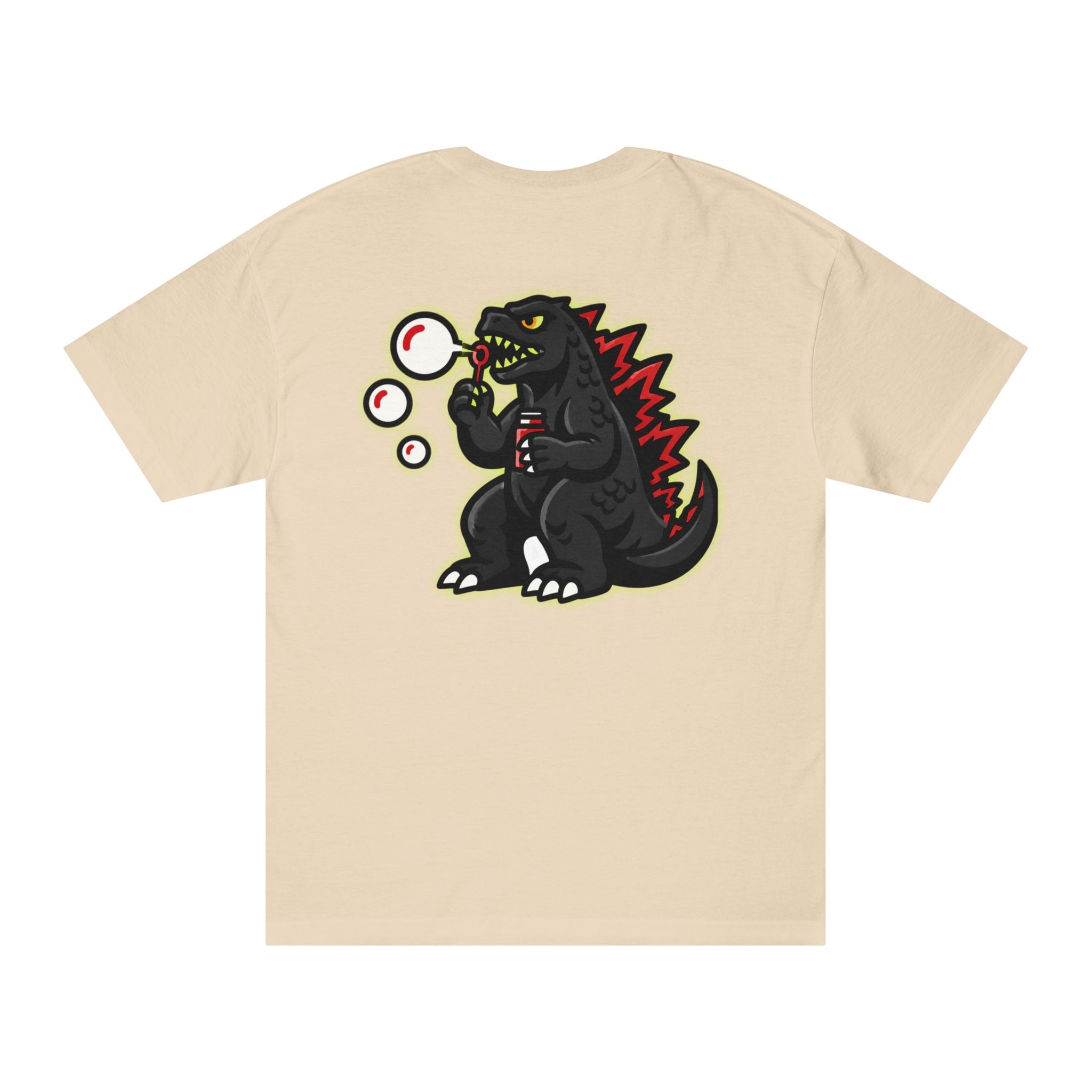 Cute Godzilla Bubble Shirt, Kaiju Pocket Tee, Funny Monster T-Shirt, Japanese Monster Graphic Tee, Anime Inspired Gift, Unisex Tee