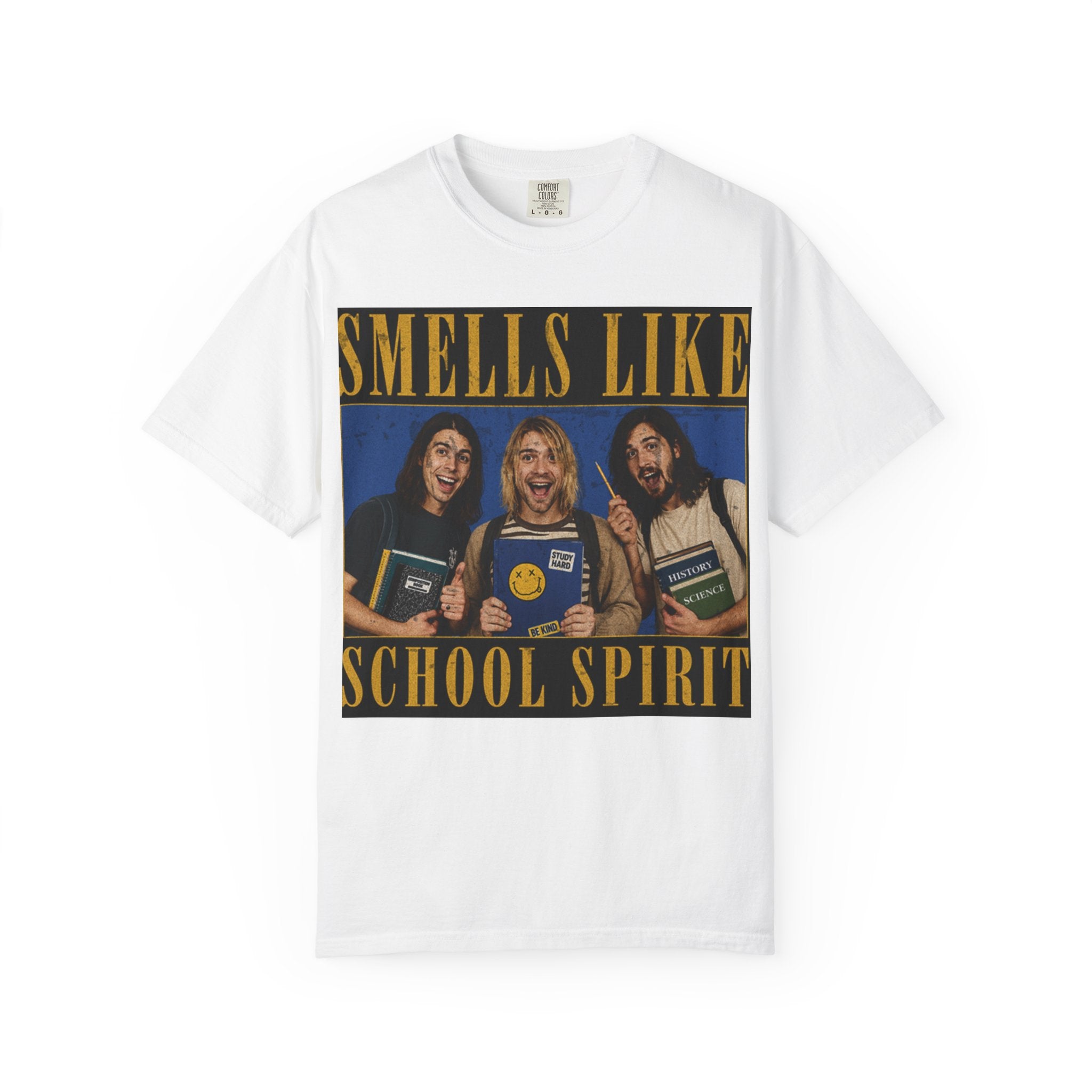 Back to School Shirt "Smells Like School Spirit" Funny 90s Grunge Tee, Retro Student Shirt, Teacher Gift, Vintage School Graphic Tee